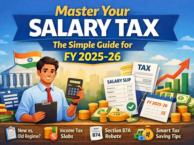 Salary Tax Calculation FY 2025-26: New vs Old Regime, Slabs & Section 87A Explained