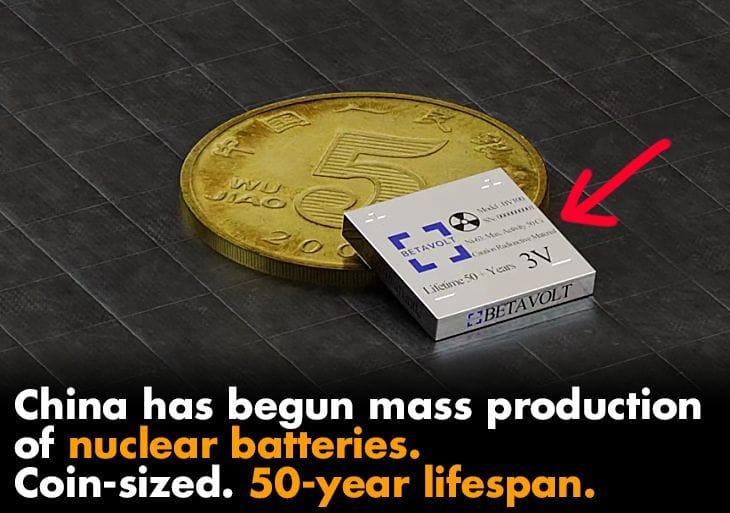 China made nuclear battery for smartphones