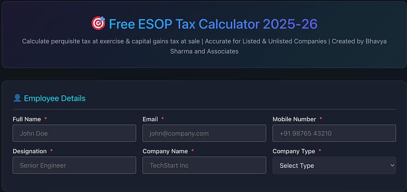 ESOP tax calculation mistakes India startup employees