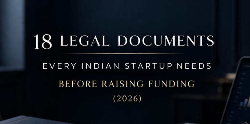 18 Legal Documents Every Indian Startup Needs Before Raising Funding